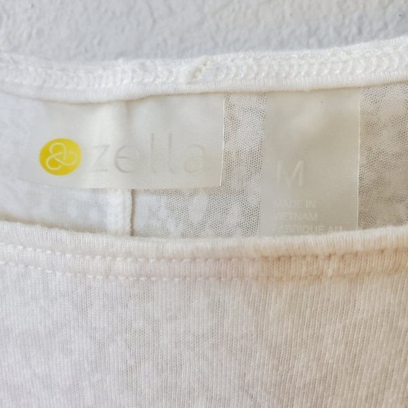 Zella Women's Ivory Muscle Top. Size M - Picture 2 of 6